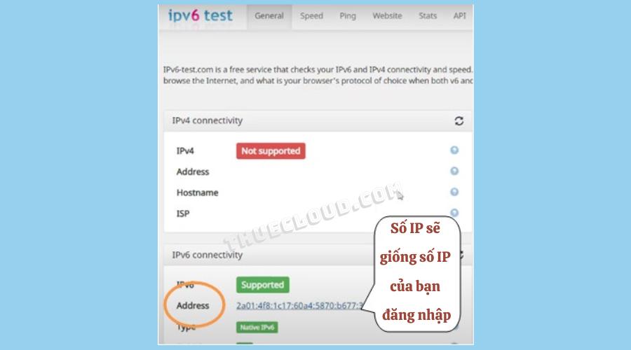 IP của bạn đúng là IPv6