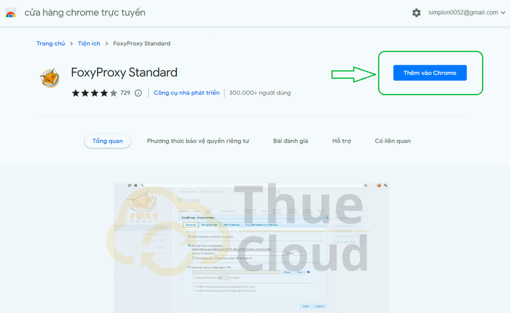 Ảnh thêm tiện ích vào trình duyệt để fake ip bằng FoxyProxy