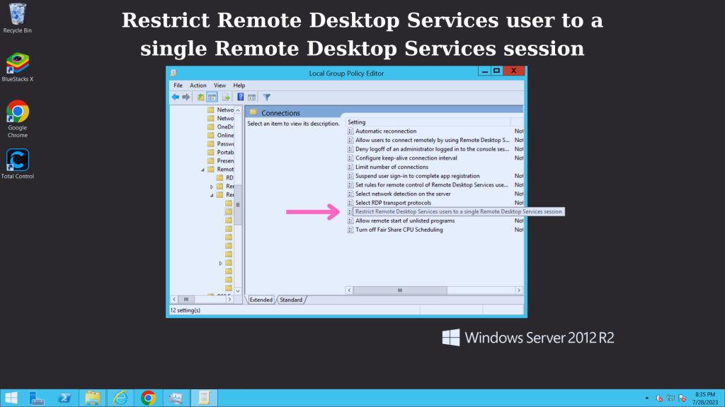 Restrict Remote Desktop Services user to a single Remote Desktop Services session để đăng nhập vps cho nhiều thiết bị