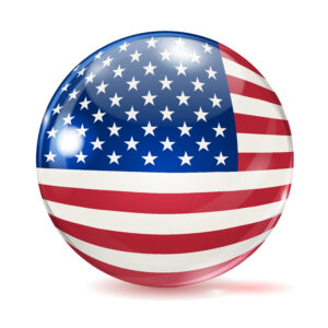 Flag of the United States in the form of ball