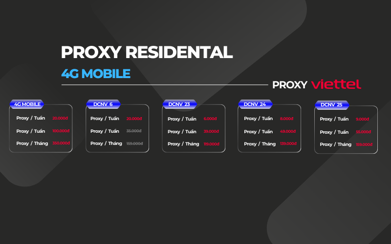 Proxy Viettel 4G Mobile