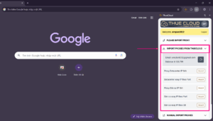 Động bộ thành công Proxy thuecloud và tiện ích