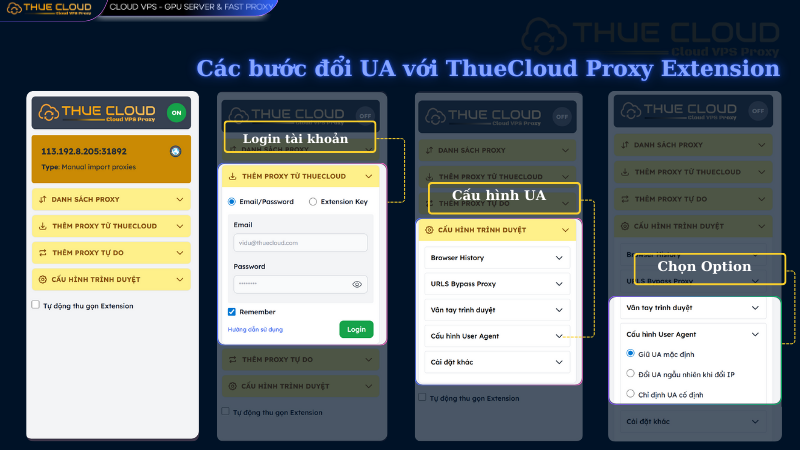 Đổi nhanh và đồng bộ với ThueCloud Proxy Extension