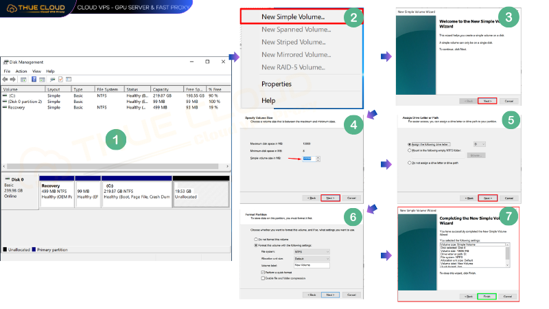 Mở rộng bằng Disk Management
